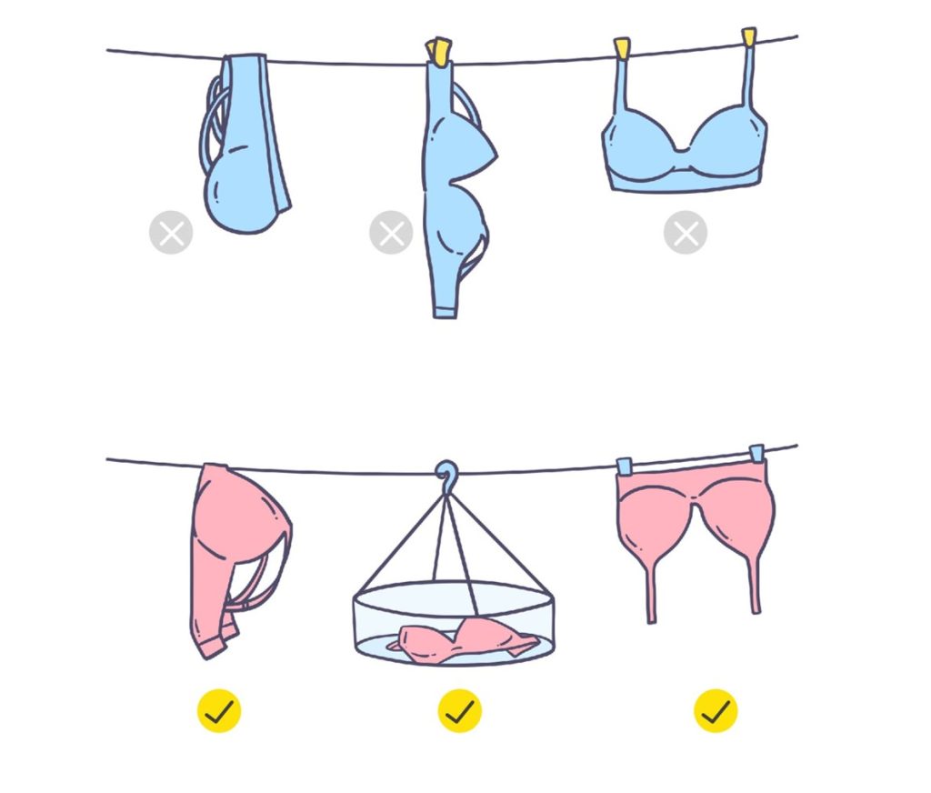bra drying tips