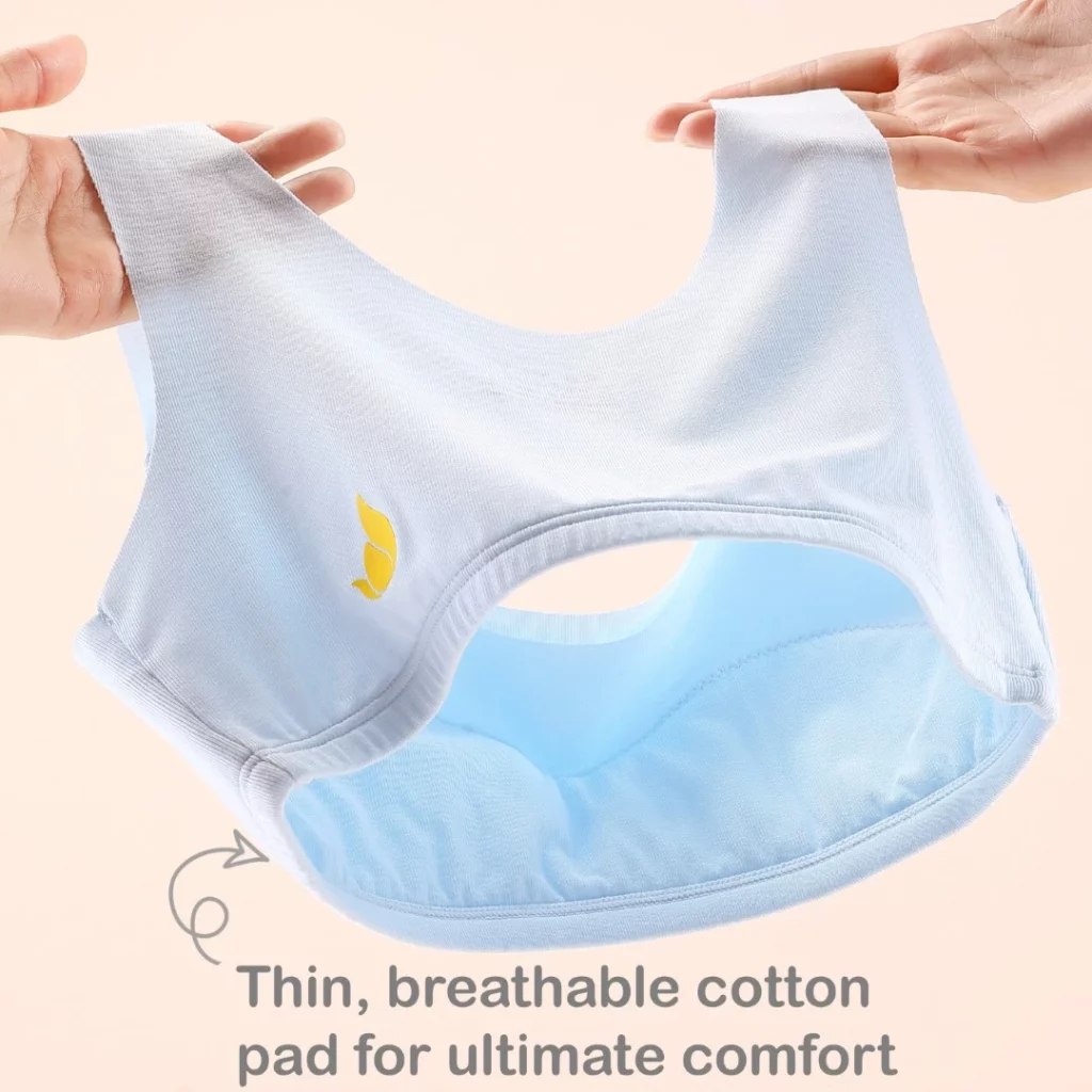 Suyiyi Sprout Bra: girls training bras with thin, breathable cotton pad for ultimate comfort